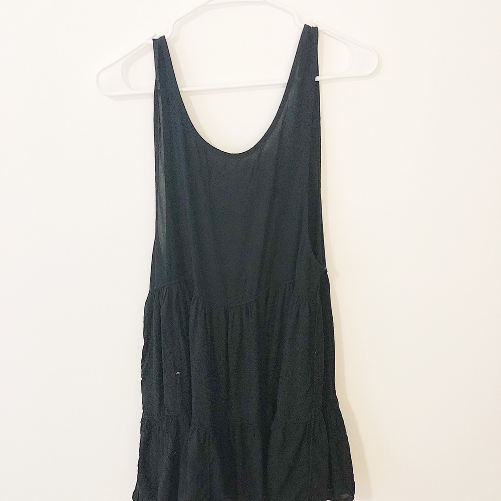 Black casual minidress